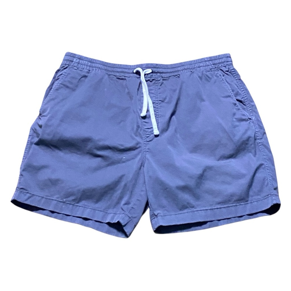 J.Crew Mens Swim Shorts Large Blue Elastic Waist Drawstring Fair Trade